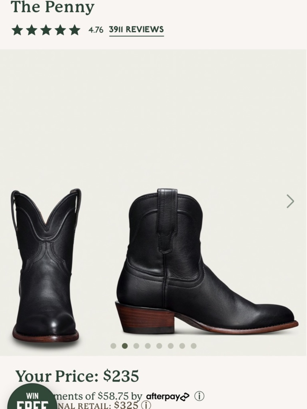 Tecovas Penny Women's Black Leather Boots